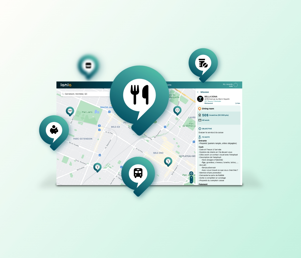 Application Lanla Mission client mystère - EN